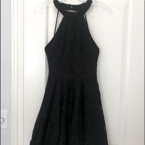Black sparkly cocktail dress for juniors